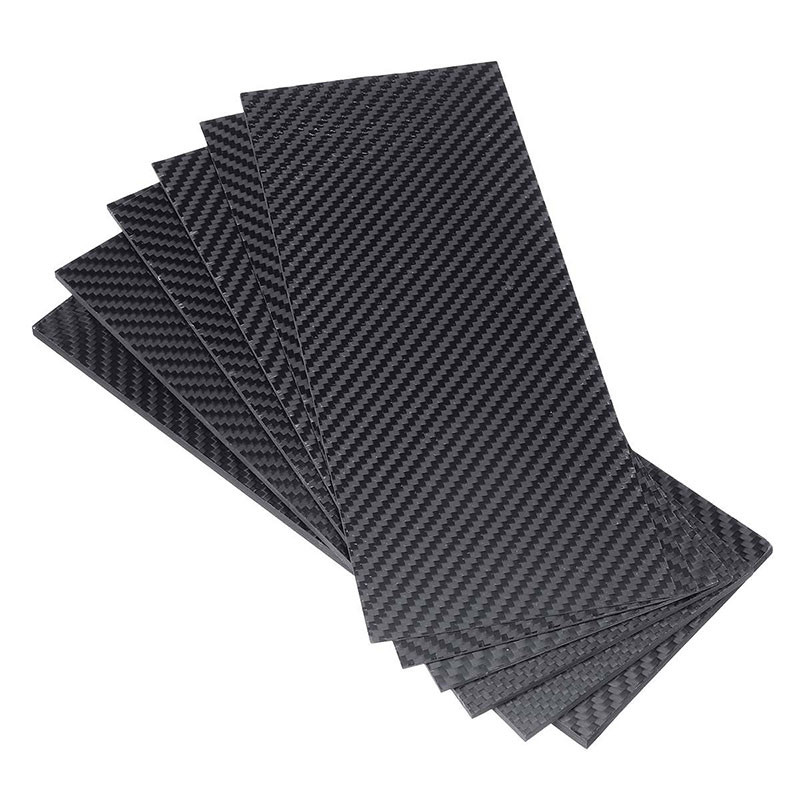 Placa de fibra de carbono 3K de 9.449 x 9.449 in, grosor de 0.020-0.236 in  forjada de alta temperatura placa de fibra de carbono (tamaño: 0.059 in